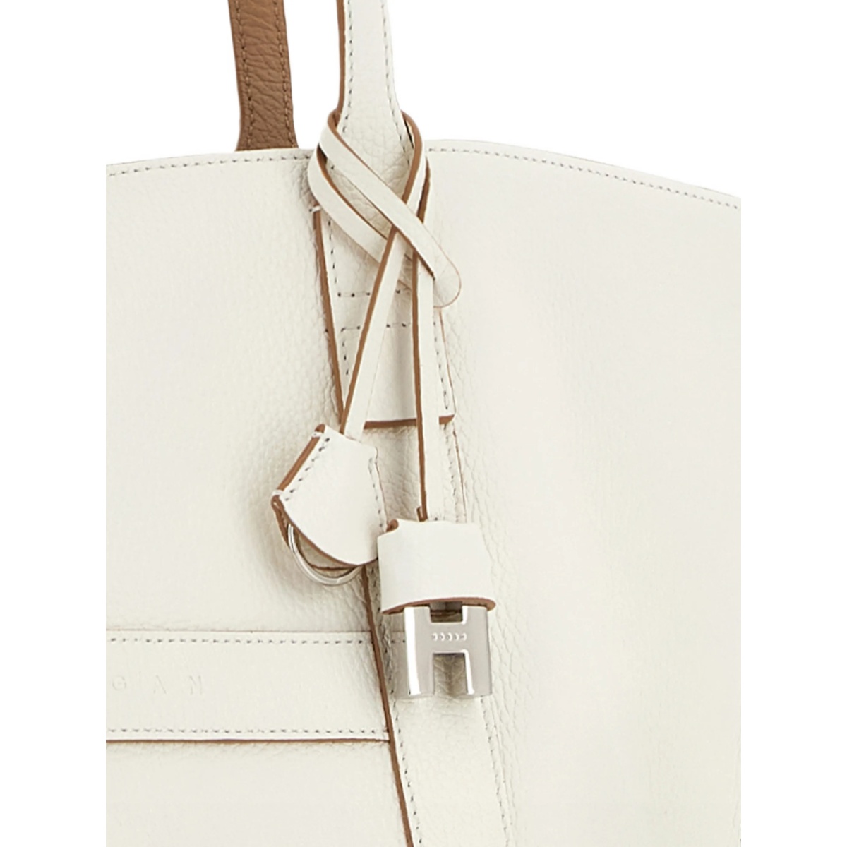 initial charm strap tote bag - Img 3