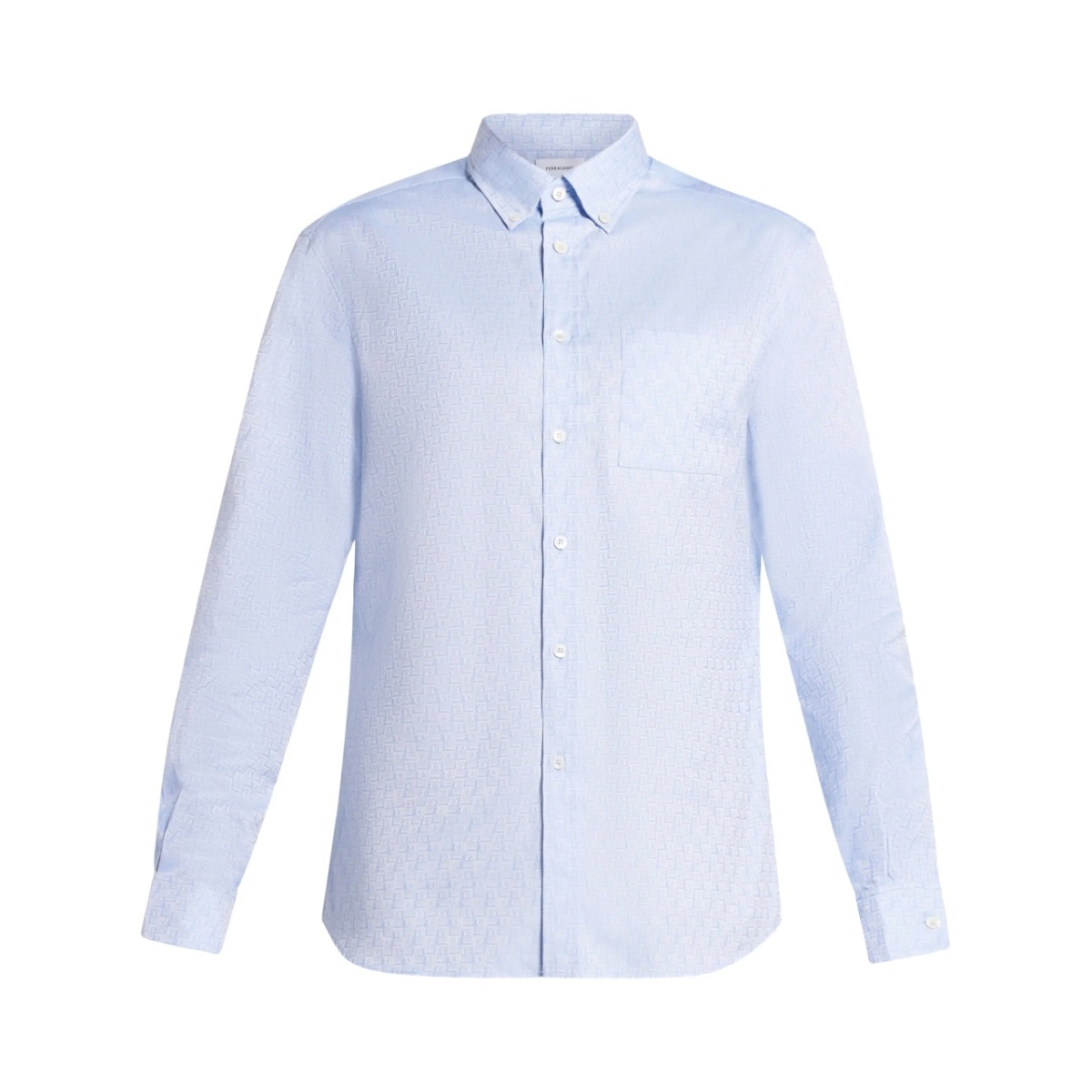 jacquard button-down jacket