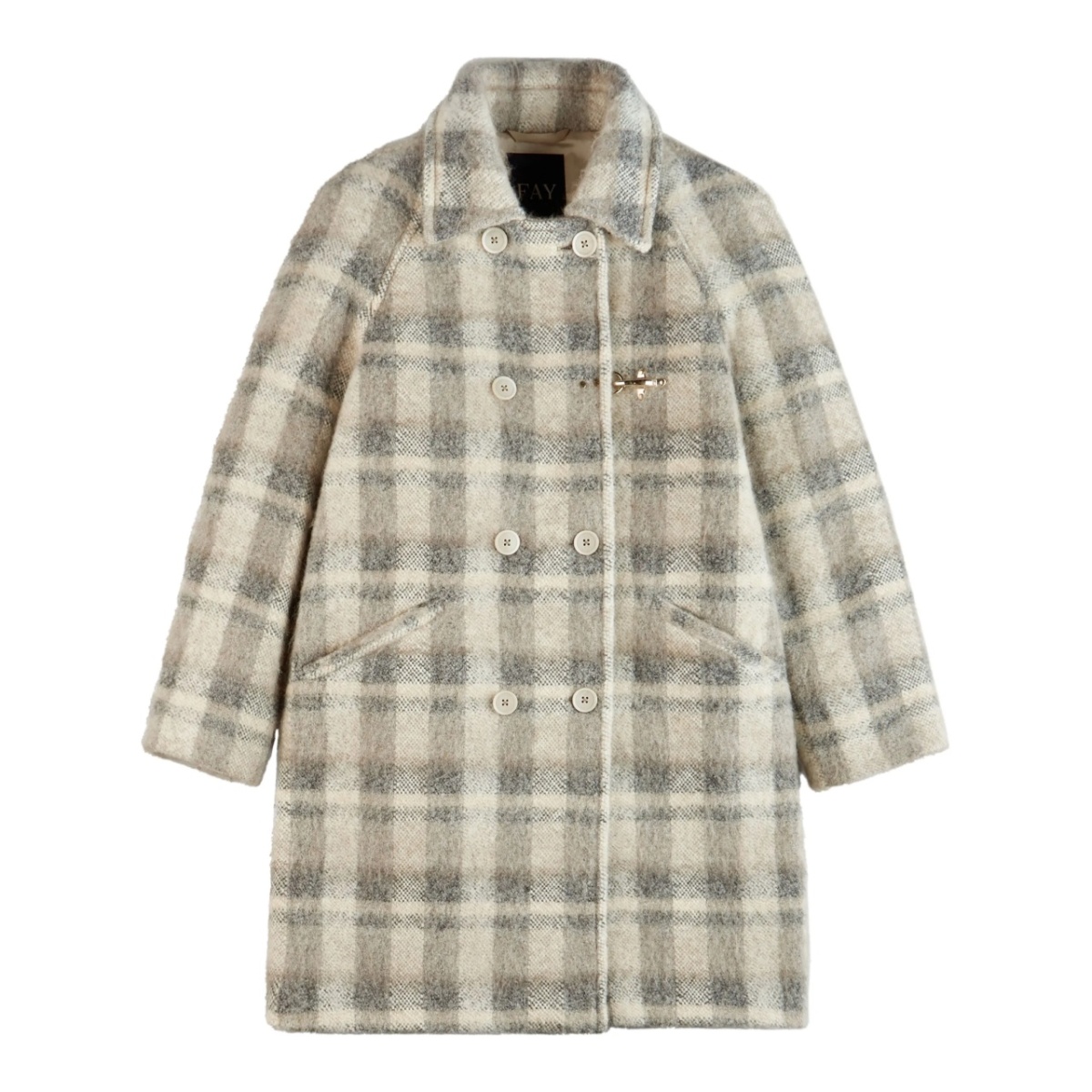 Jacqueline check-pattern coat