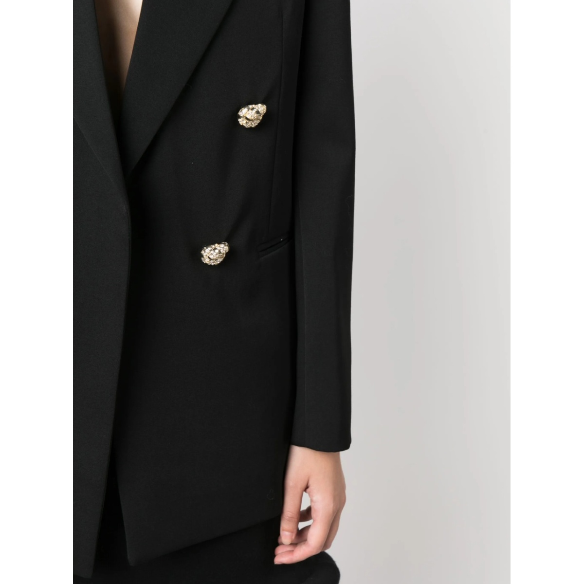 jewel-buttons open-front blazer - Img 5