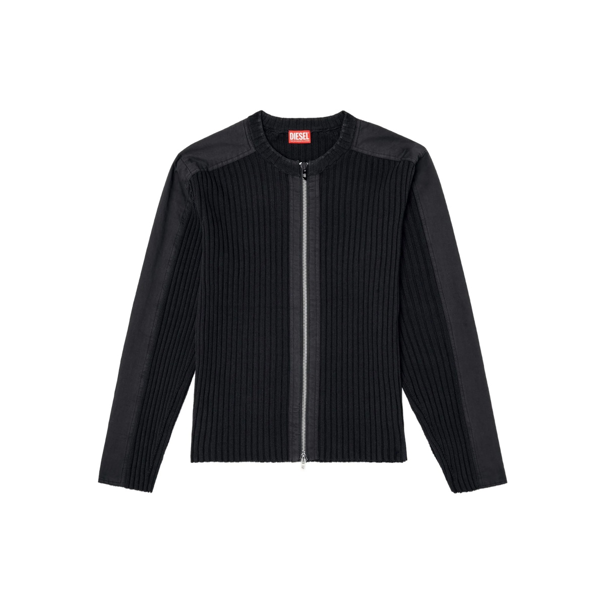 K-Matty ribbed zip-up cardigan