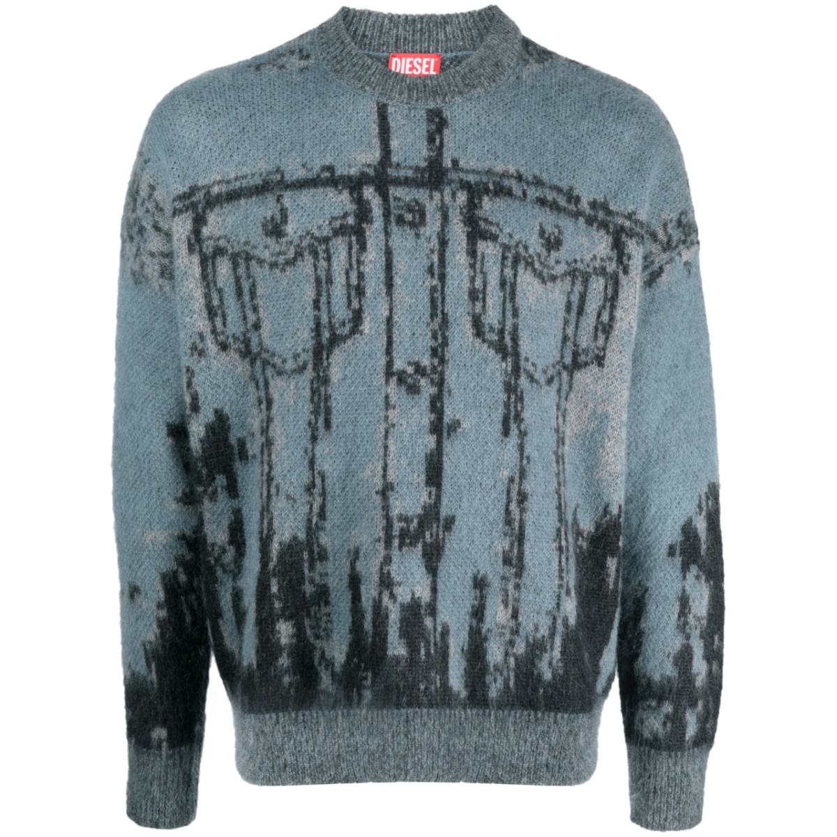 K-Patmos patterned-intarsia sweatshirt