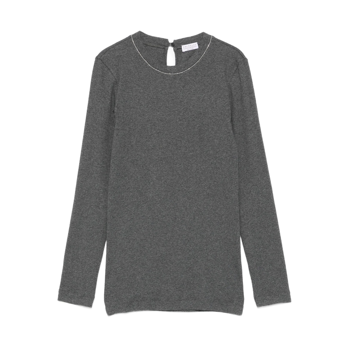 keyhole-detail long-sleeve top