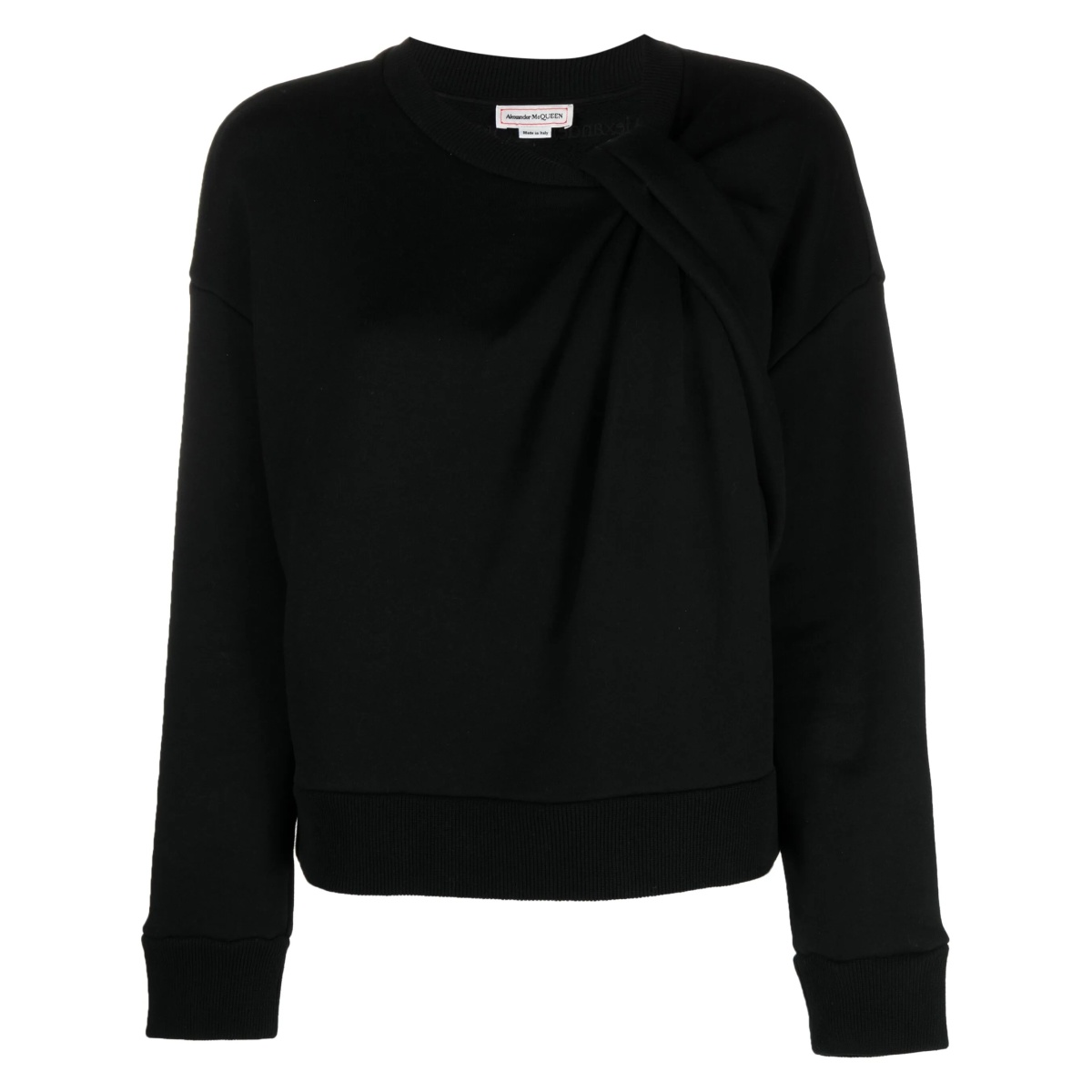 knot-embellished cotton sweatshirt