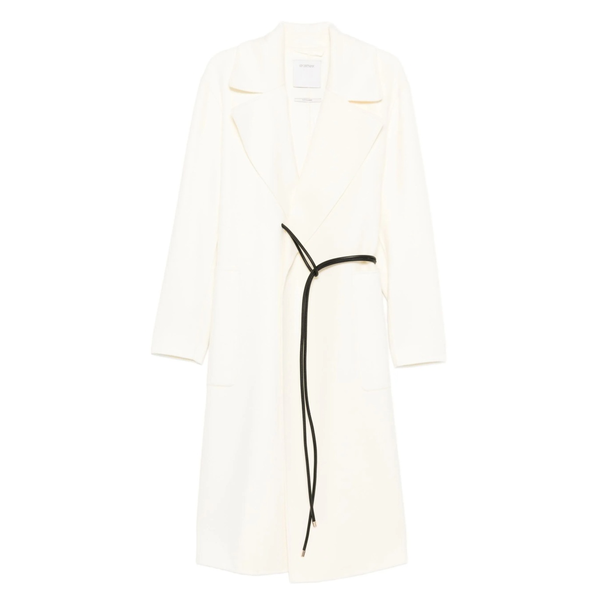 knotted-tie fastening coat
