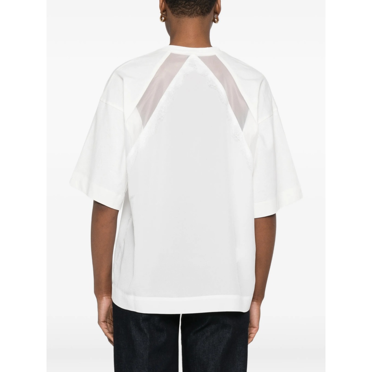 lace panel T-shirt - Img 4