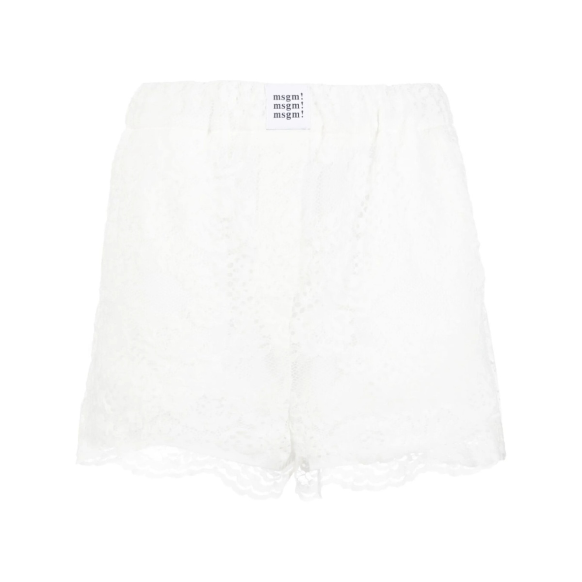 lace-panelling short shorts