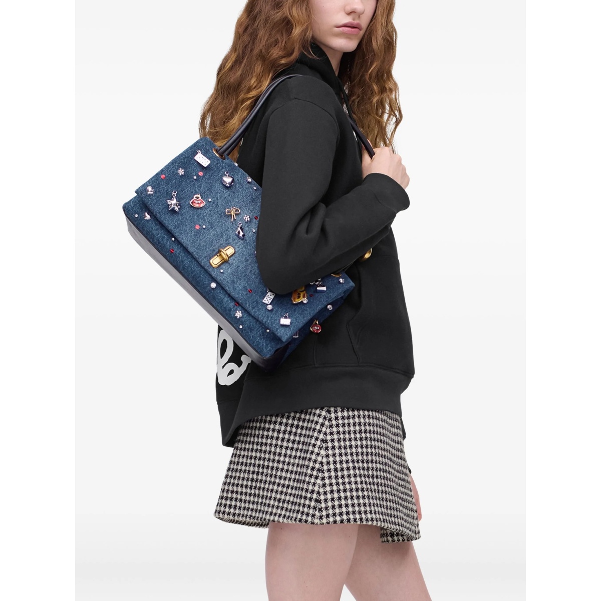 large Dual denim shoulder bag - Img 2