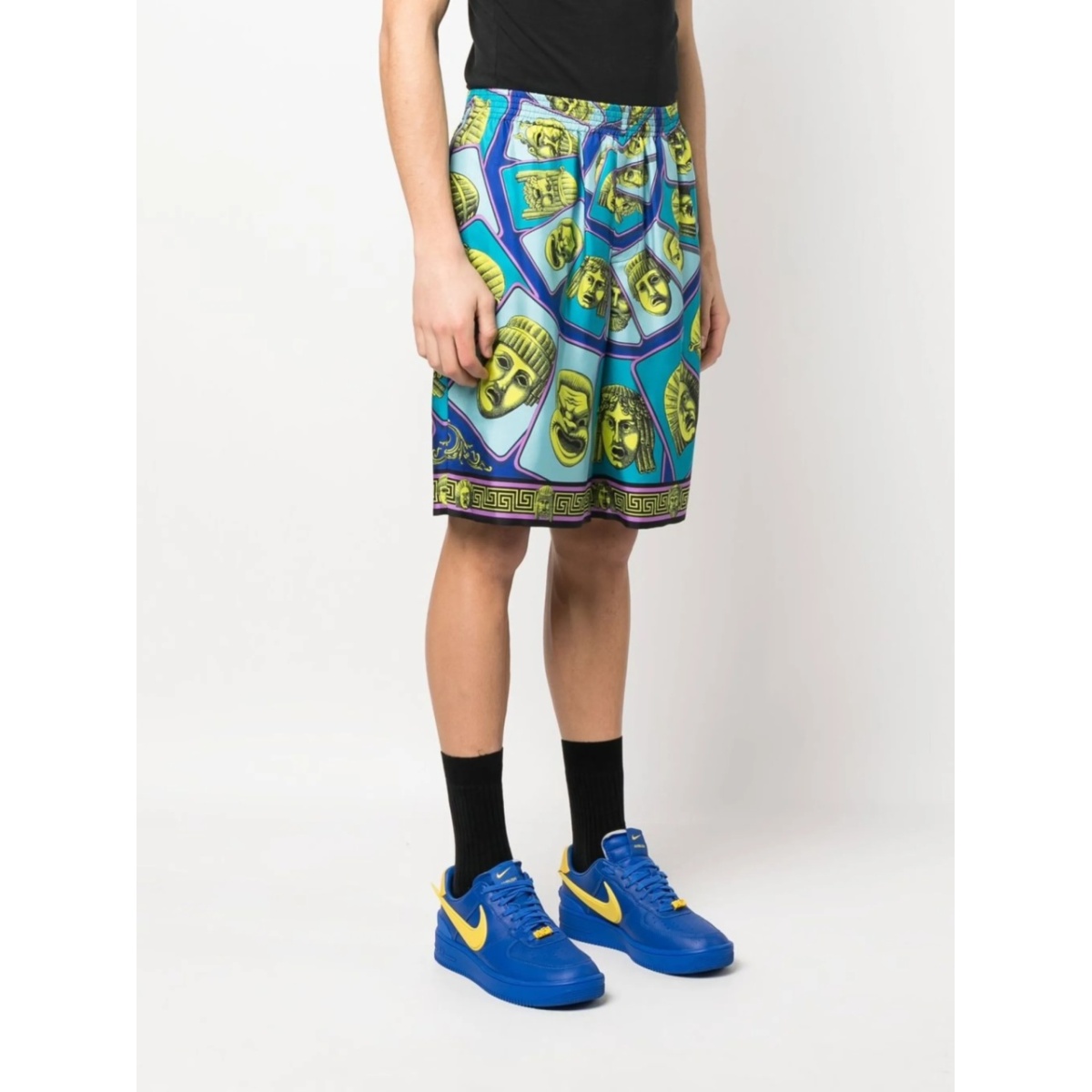 Le Maschere print silk shorts - Img 3
