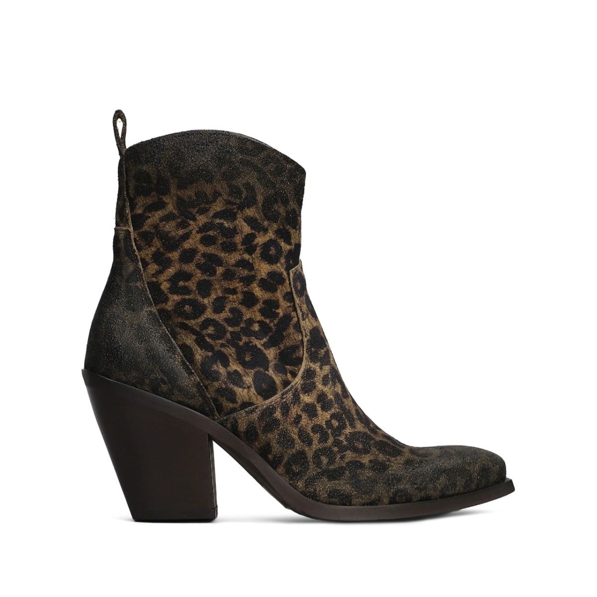 leopard-print ankle boots