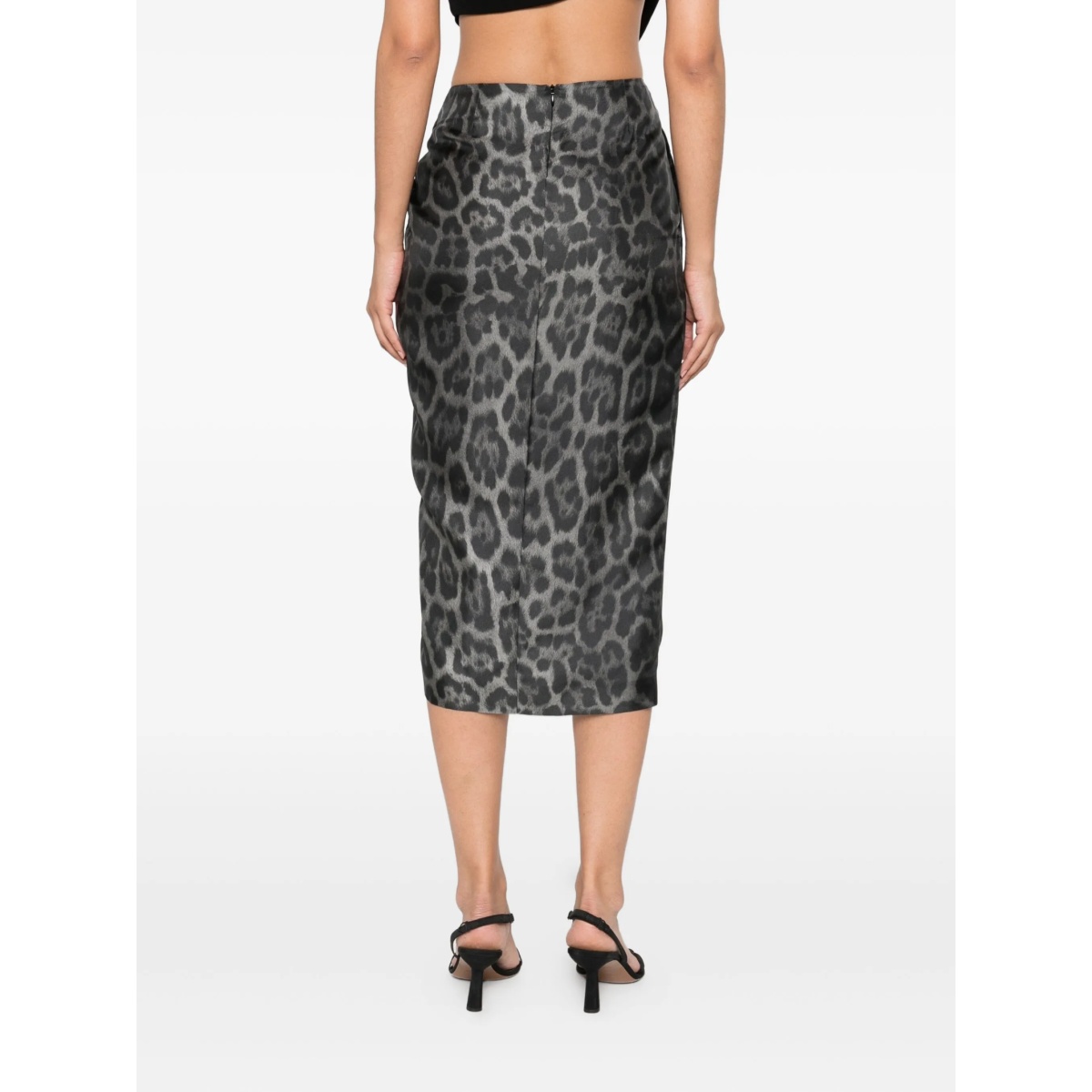 leopard-print asymmetric skirt - Img 4