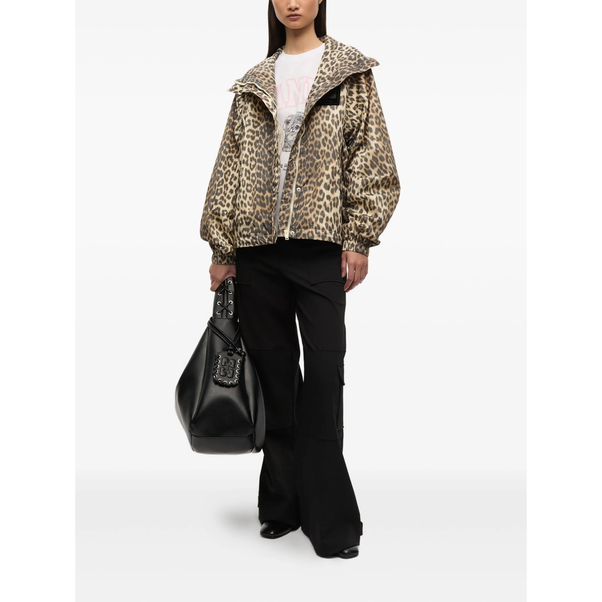 leopard-print hooded jacket - Img 2