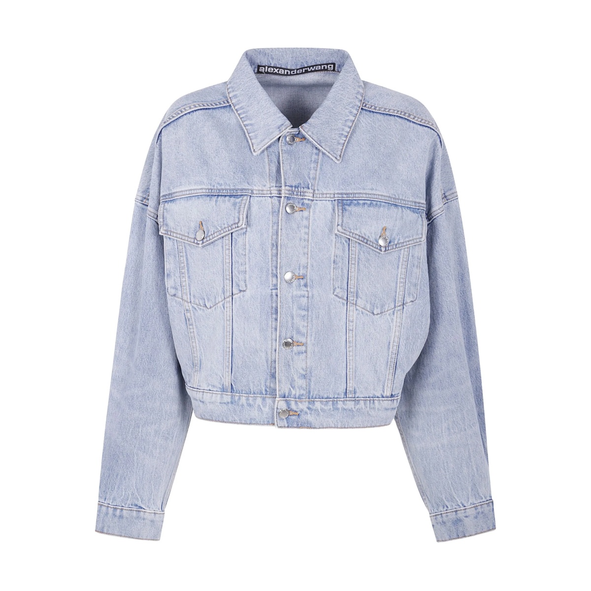 light-wash denim jacket