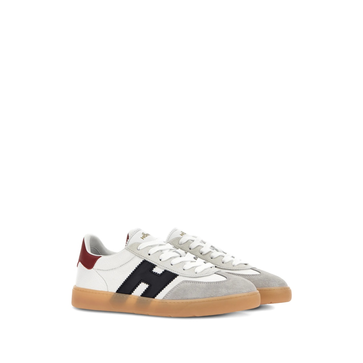 logo-appliqué leather sneakers - Img 2
