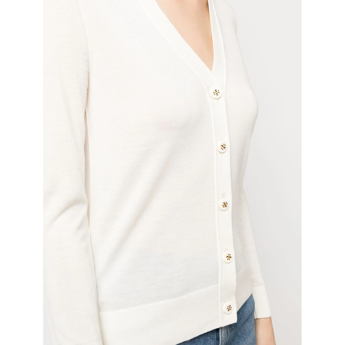 logo-buttons knit cardigan - Img 5