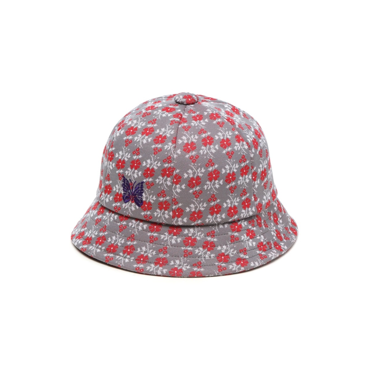 logo-embroidered flower-print bucket hat - Img 2