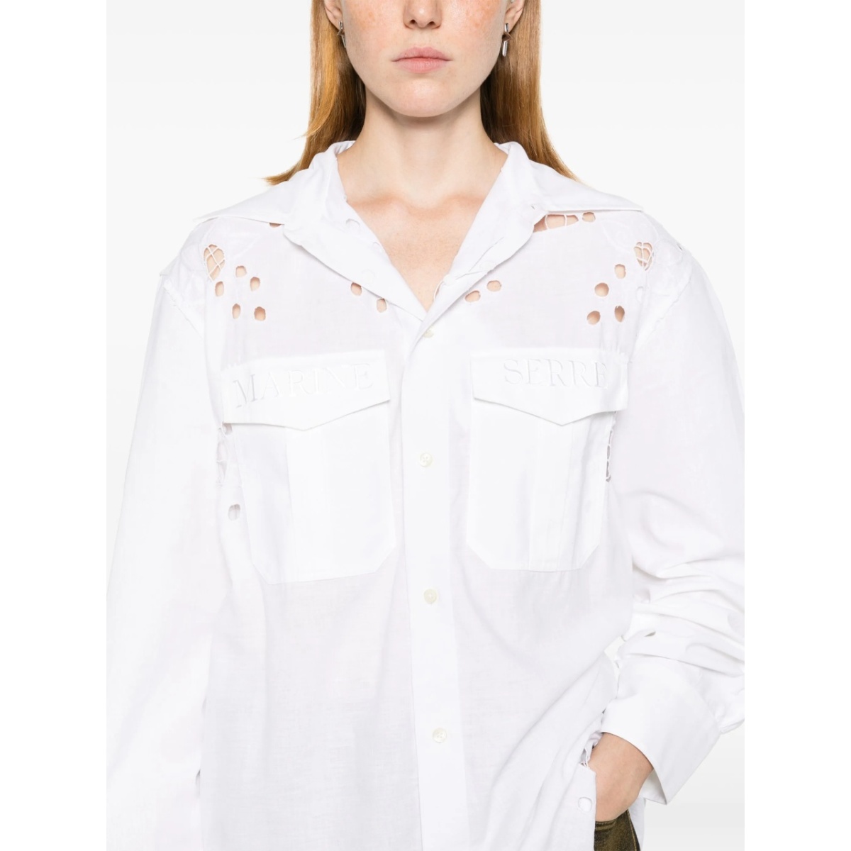 logo-embroidered shirt - Img 5