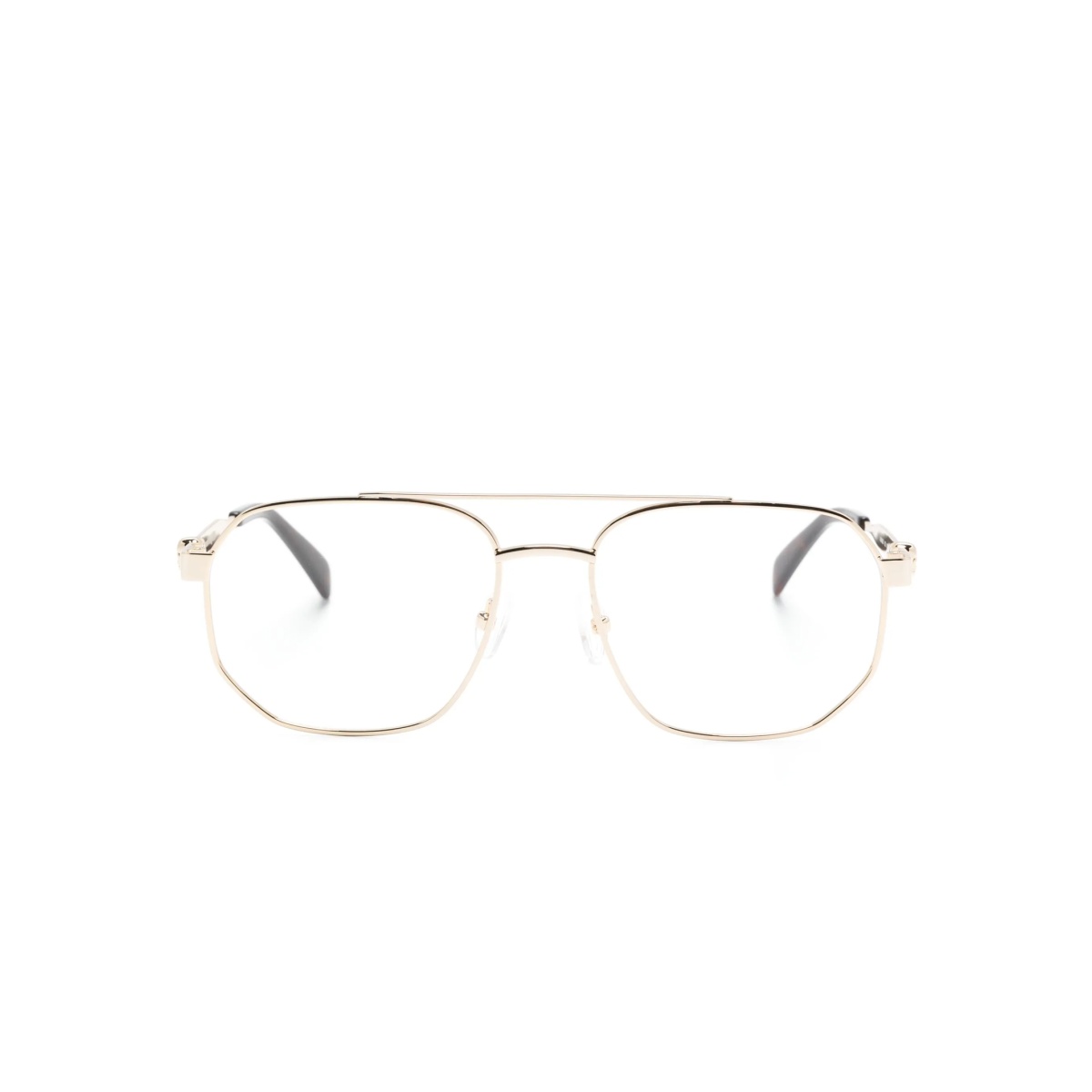 logo-engraved pilot-frame glasses