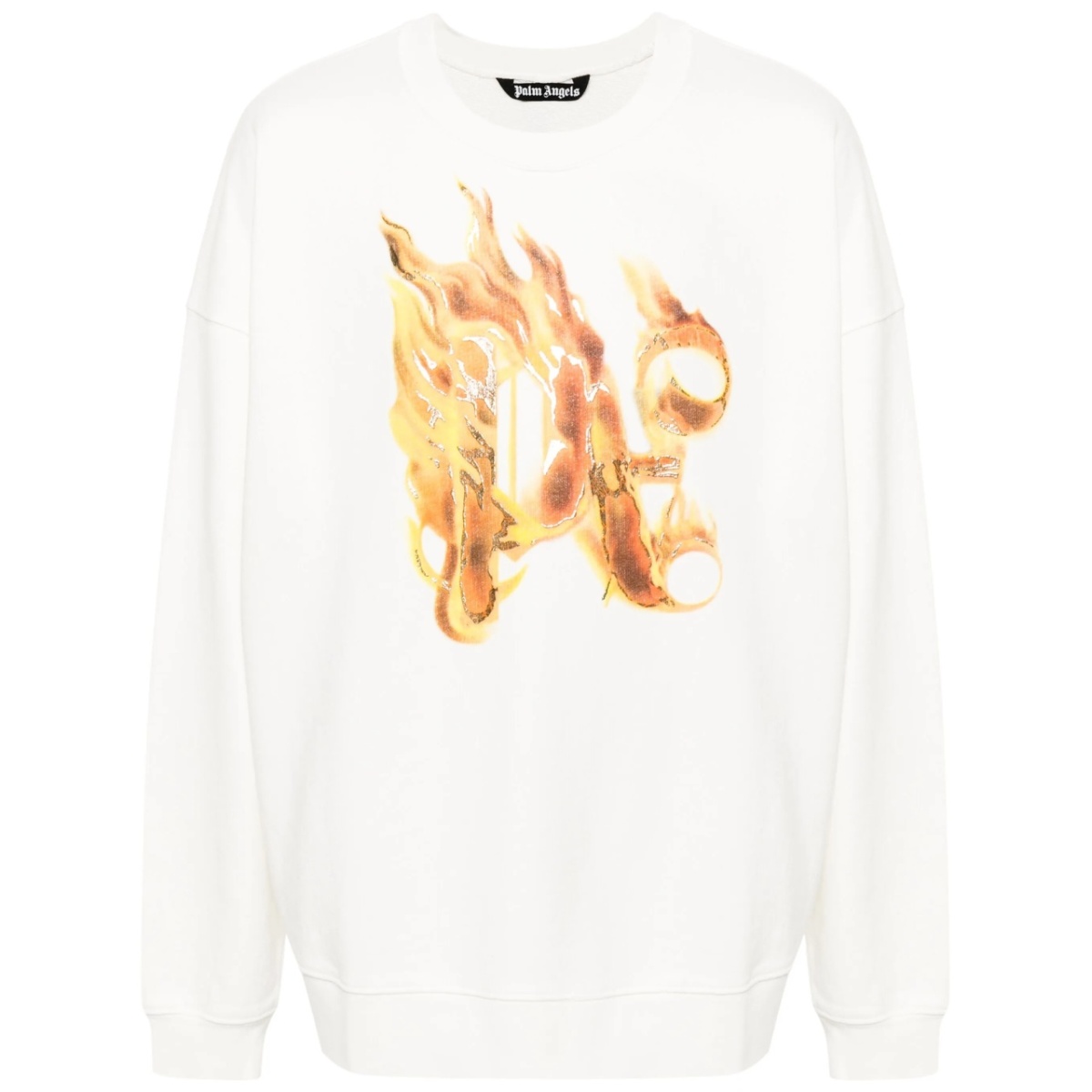 logo-flame print sweatshirt