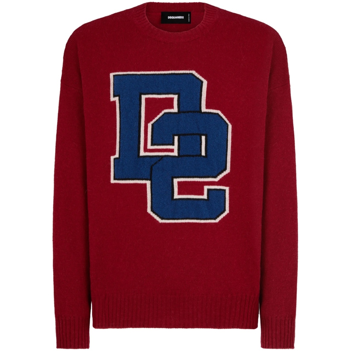 logo-intarsia wool-blend jumper