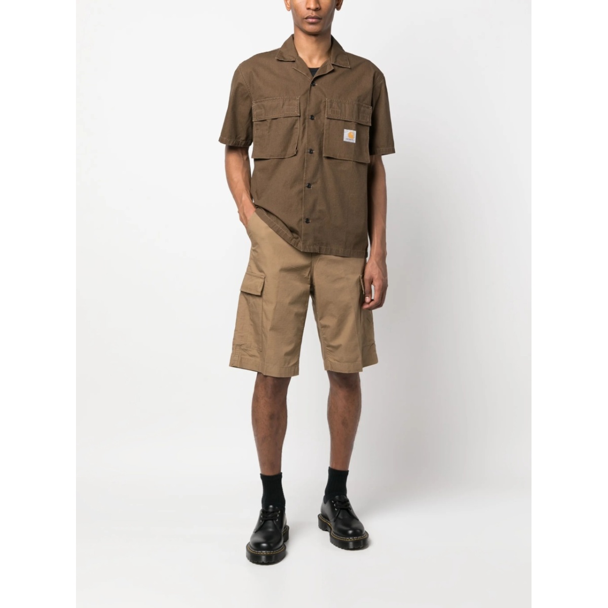 logo-patch cargo shorts - Img 2