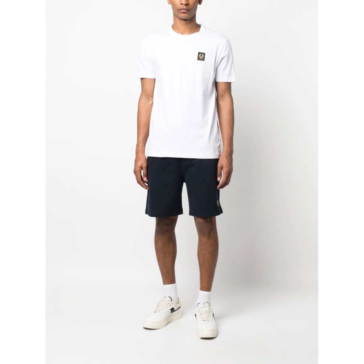 logo-patch cotton track shorts - Img 2
