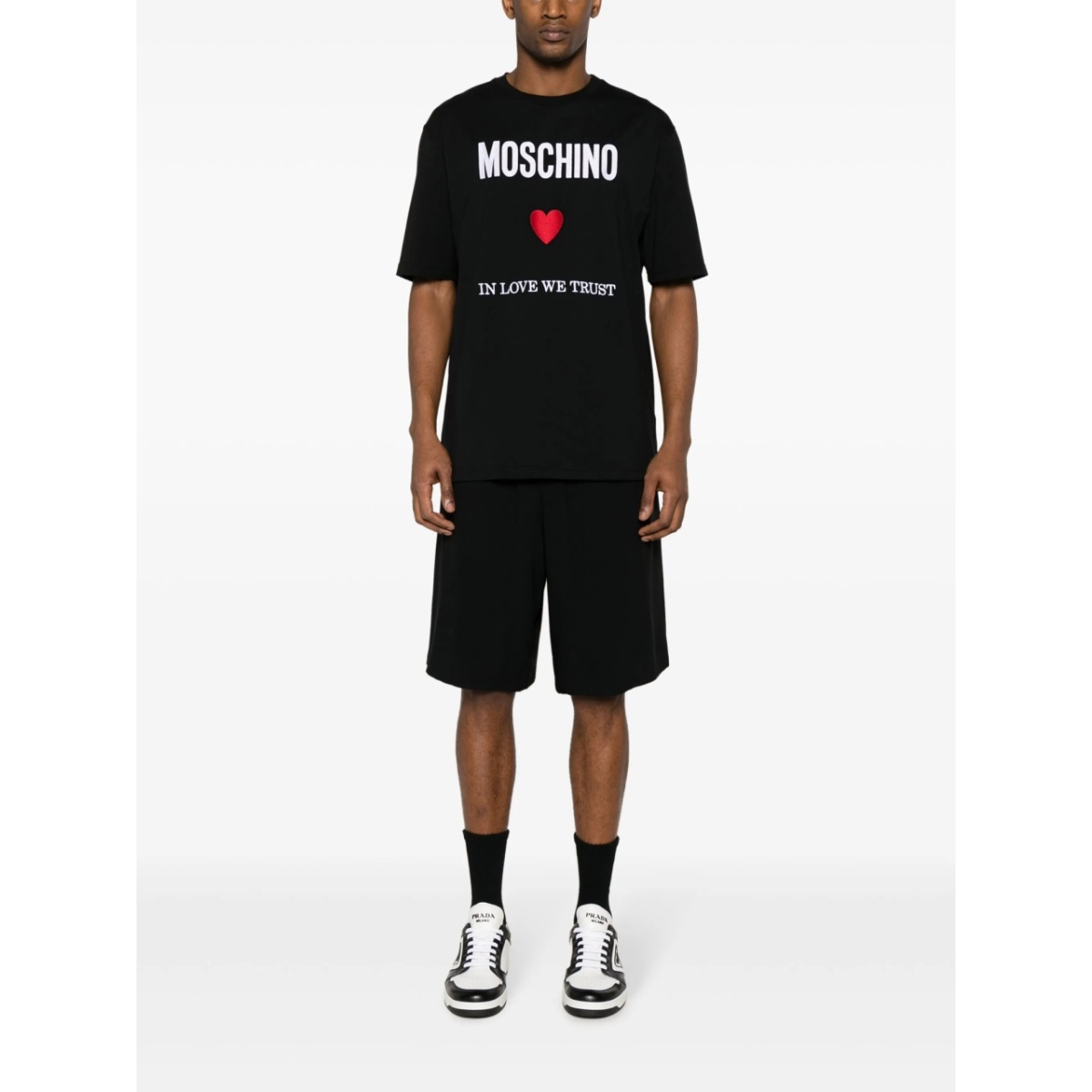 logo-patch crepe shorts - Img 2