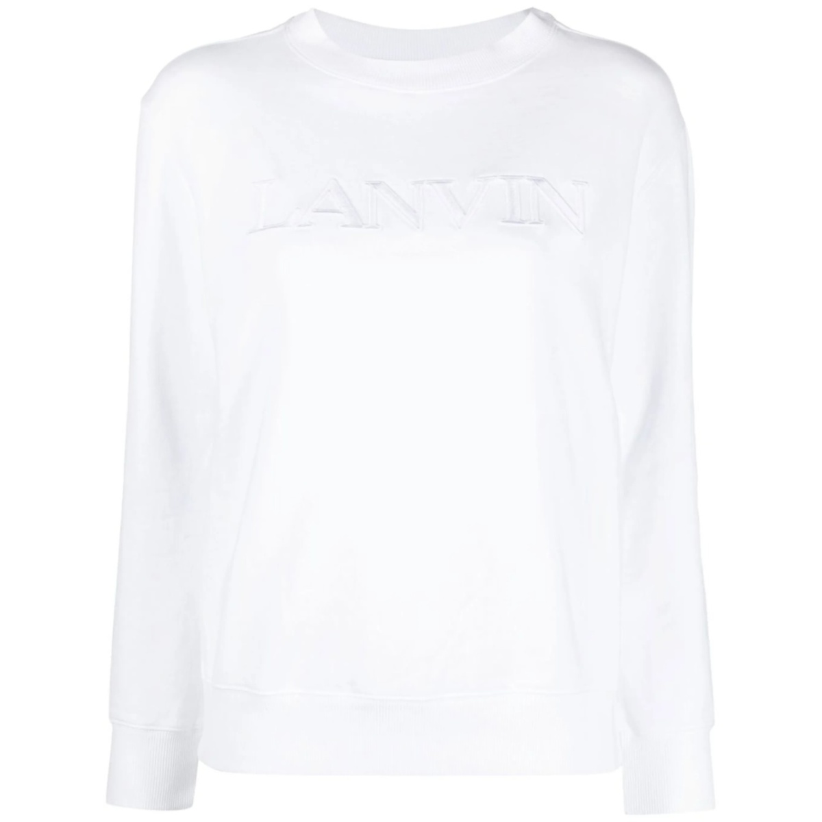logo-patch crewneck sweatshirt