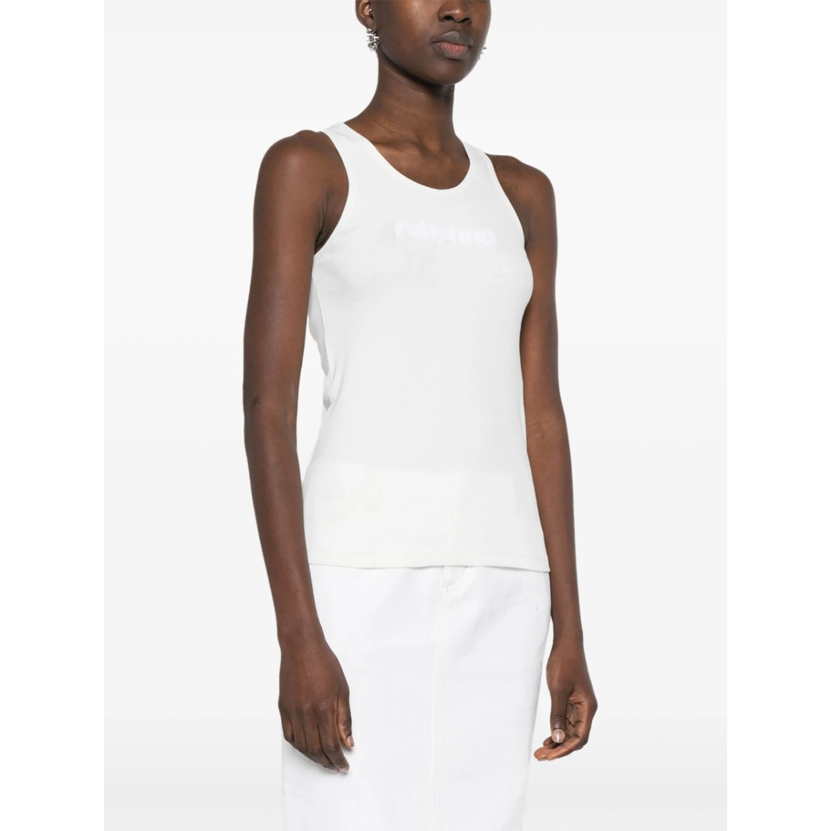 logo-patch ribbed tank top - Img 3