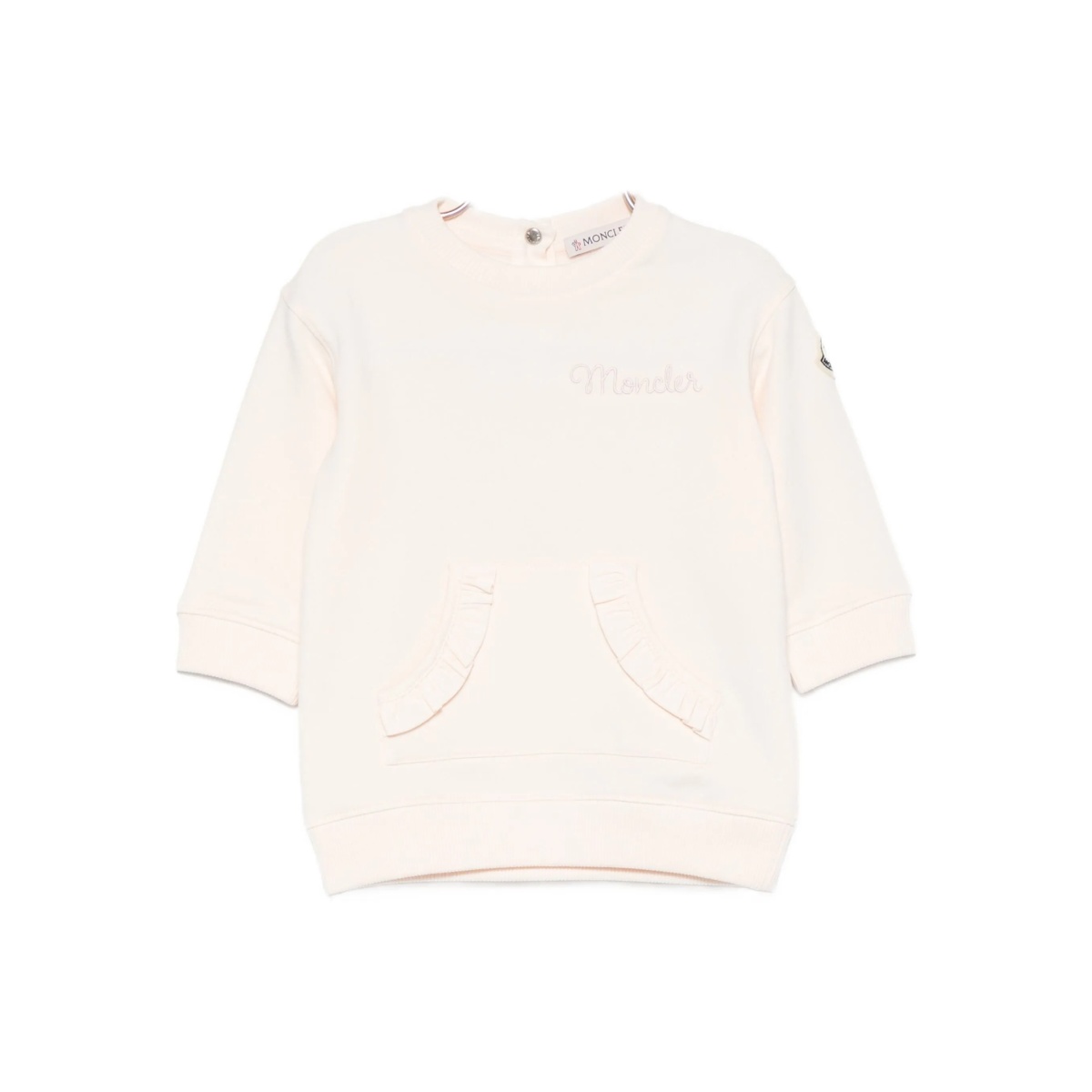 logo-patch ruffled sweatshirt