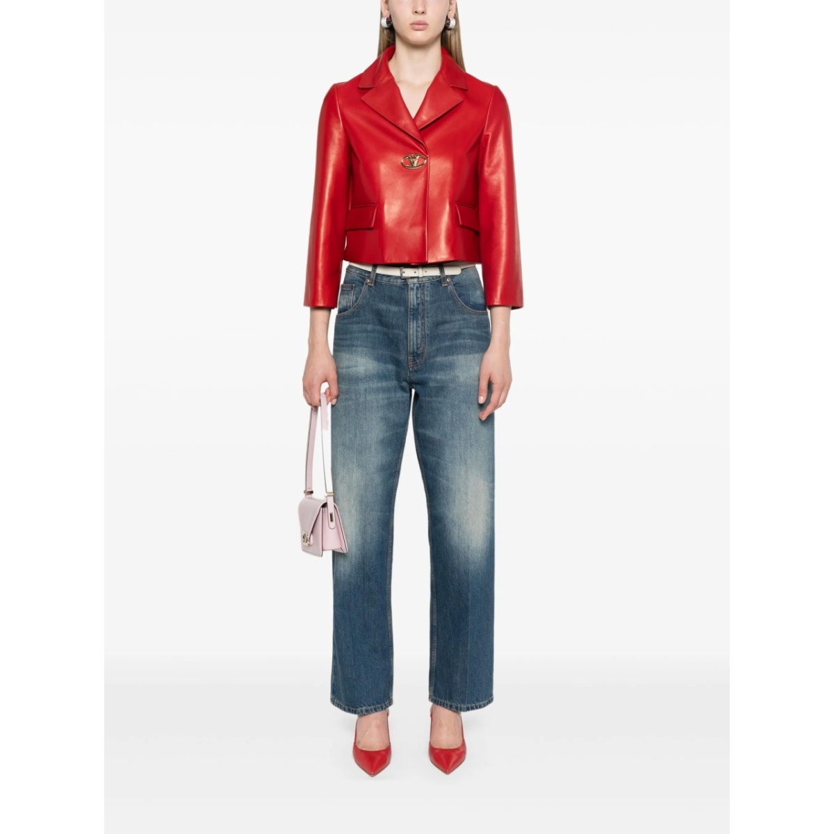logo-patch straight jeans - Img 2