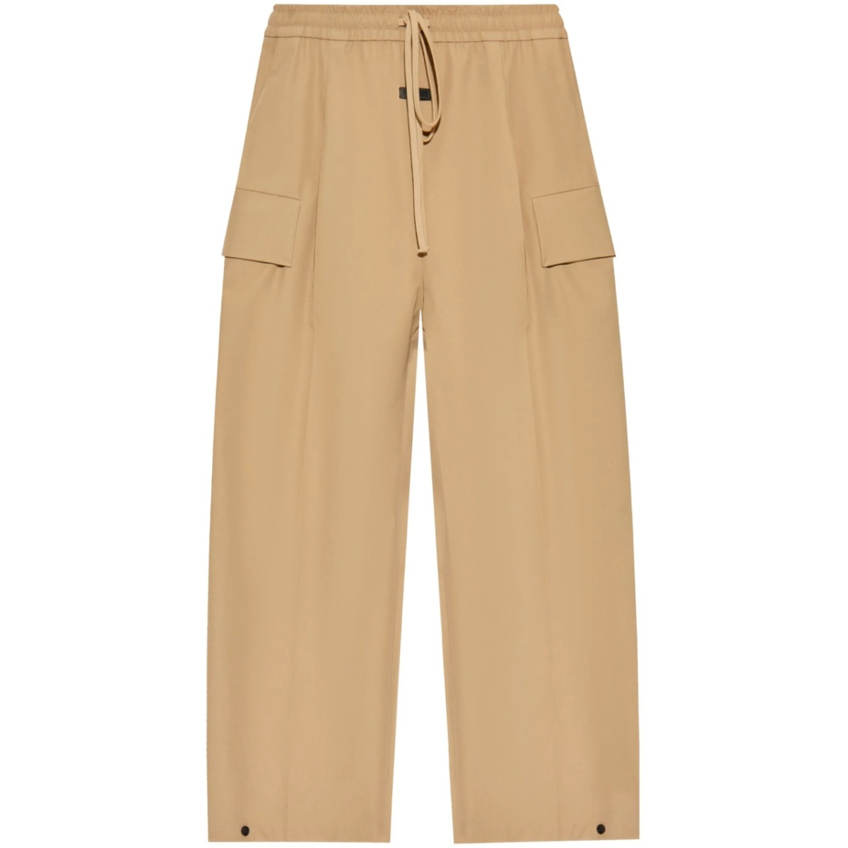 logo-patch wool trousers