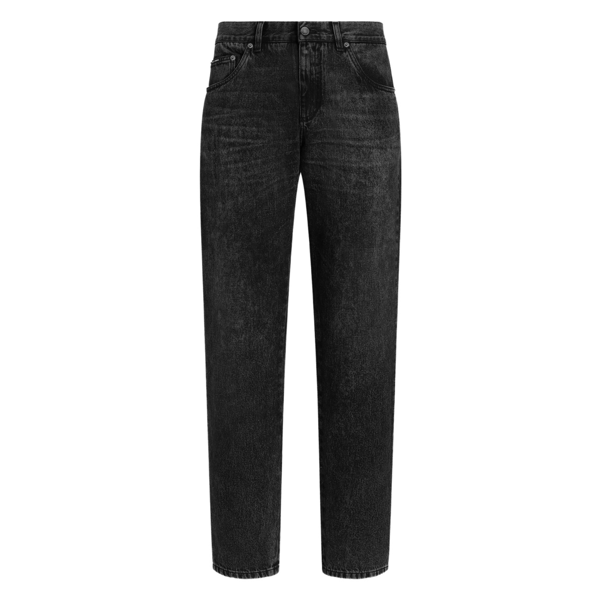 logo-plaque cotton jeans