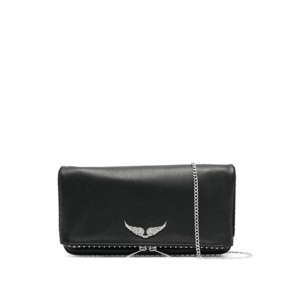 logo-plaque stud-embellished shoulder bag
