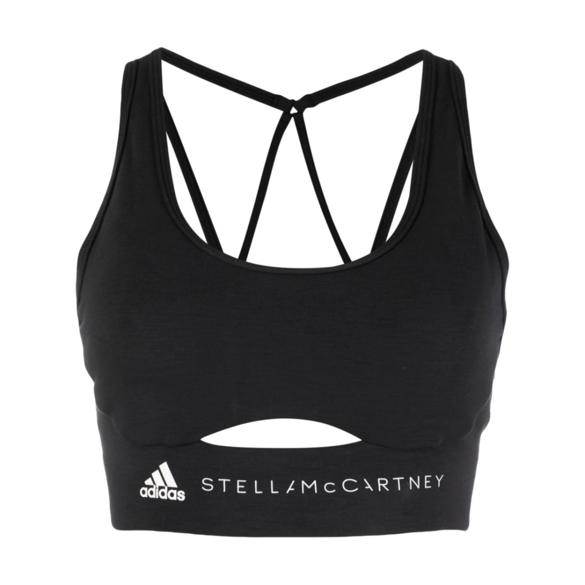 logo-print bralette top