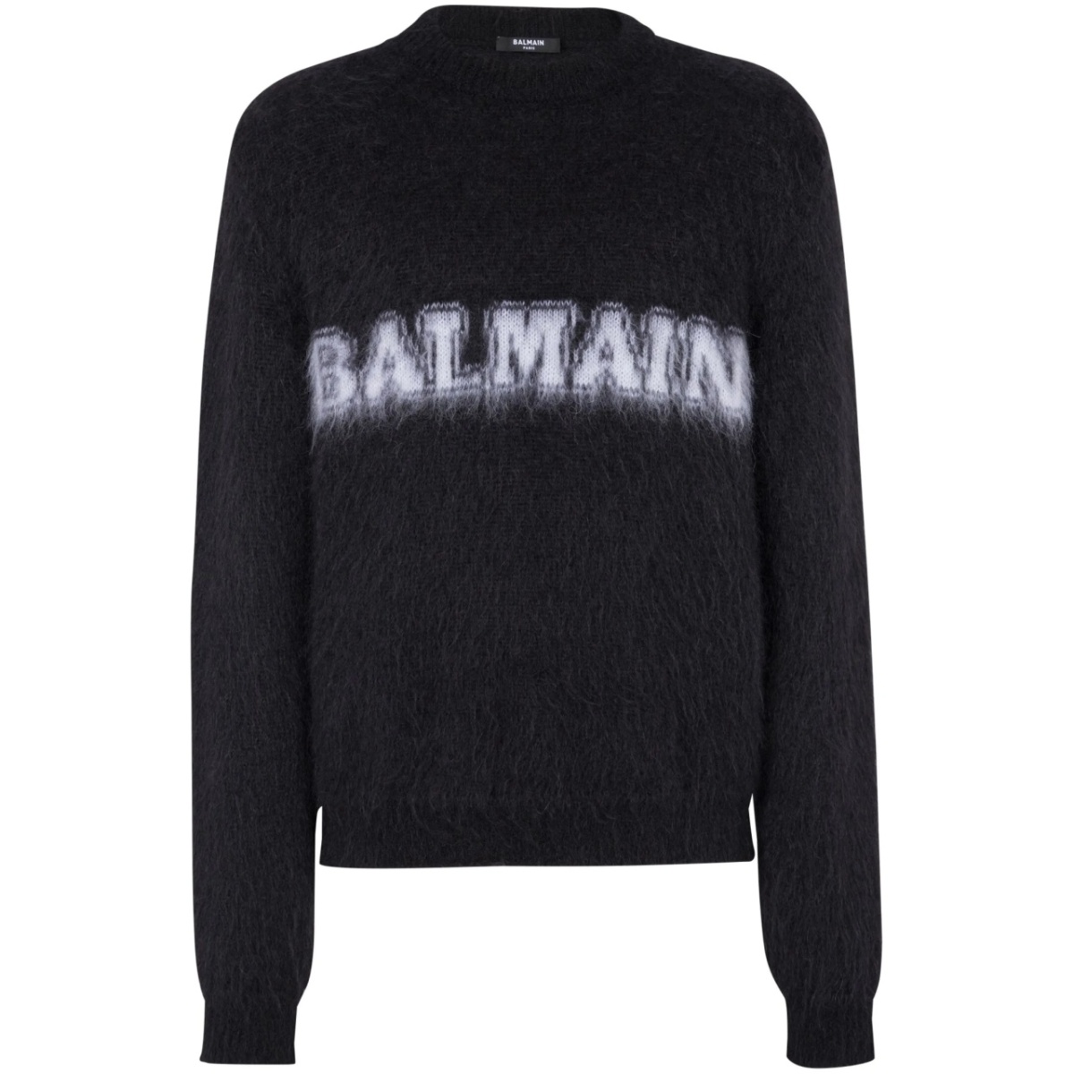 logo-print brushed-finish jumper