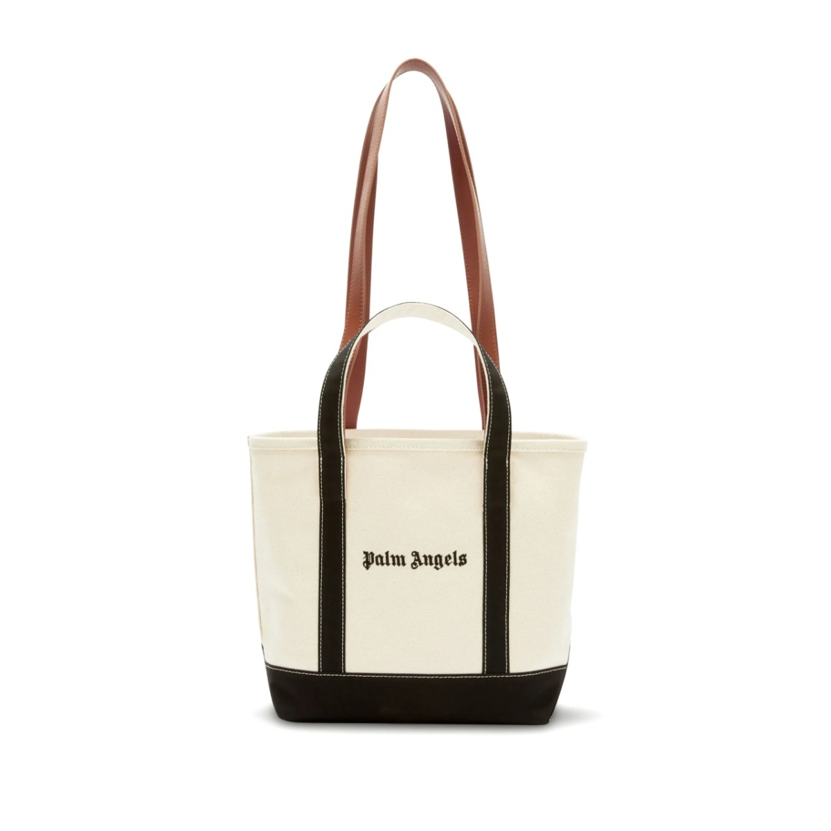 logo-print canvas tote bag