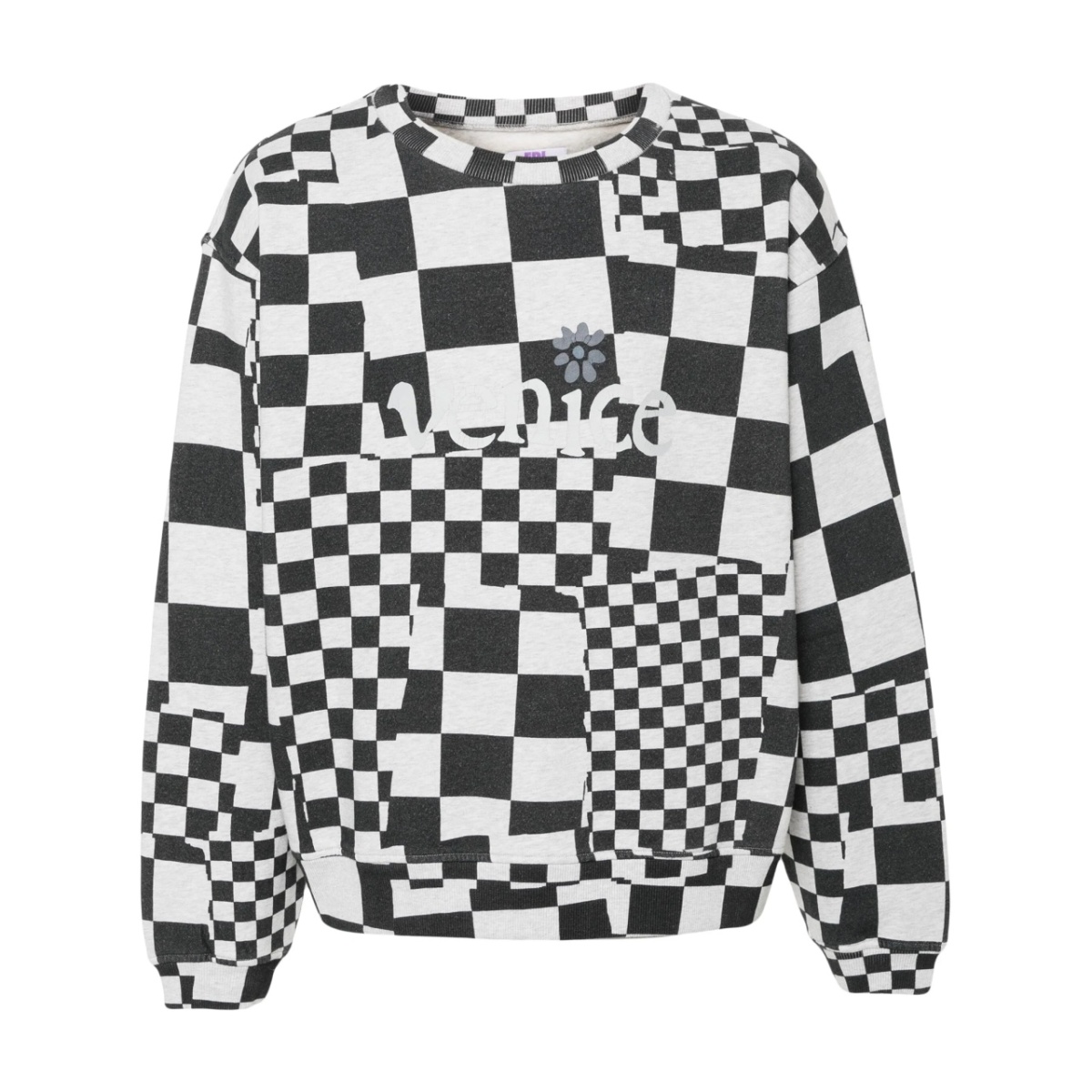 logo-print checked sweatshirt