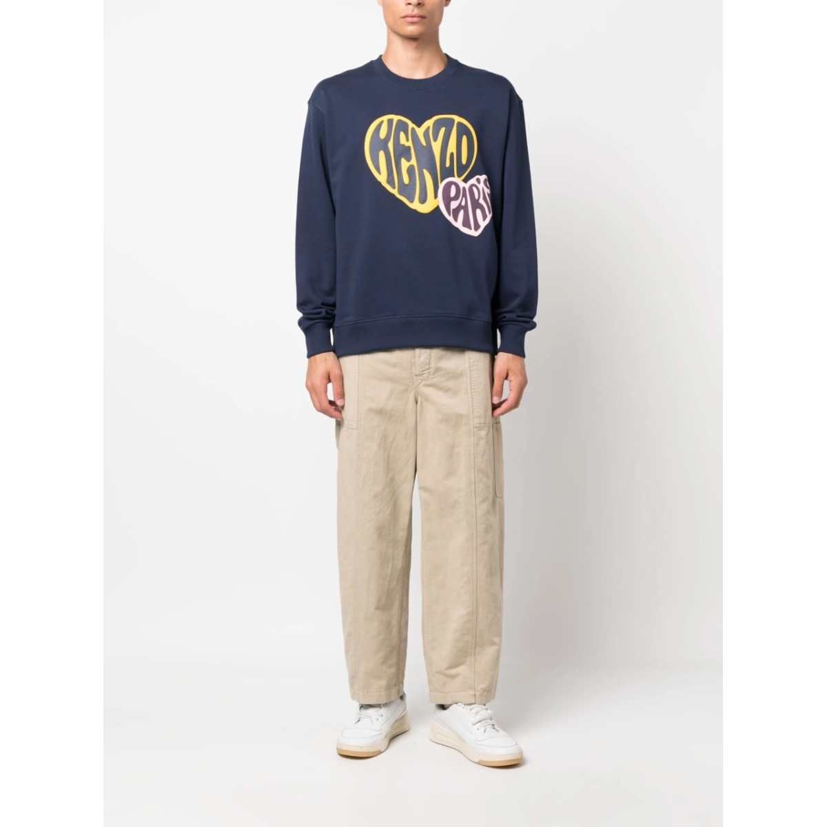 logo-print cotton sweatshirt - Img 2