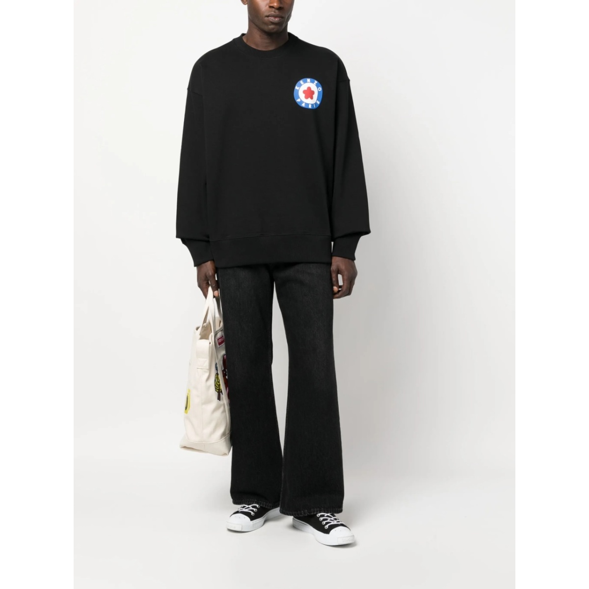 logo-print cotton sweatshirt - Img 2
