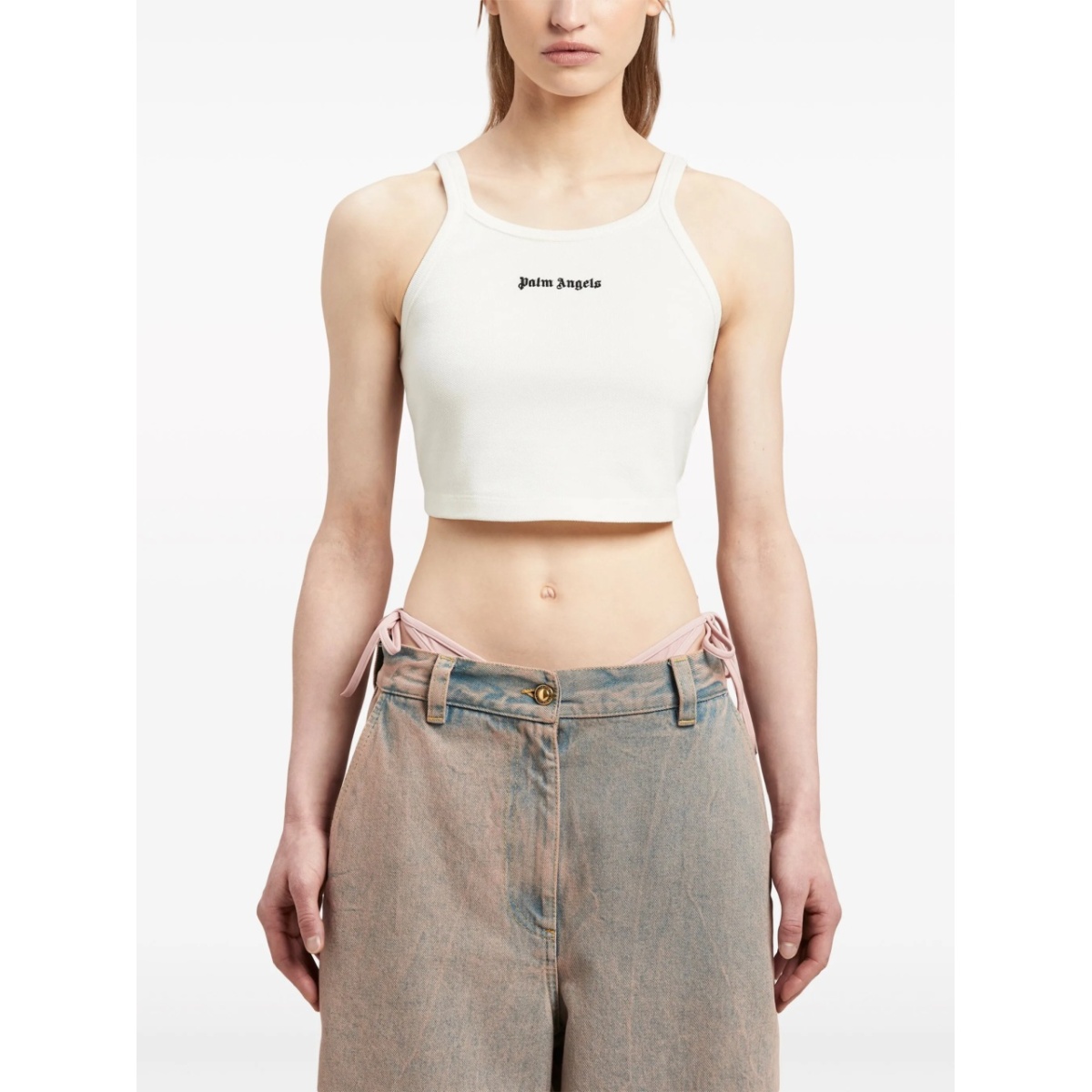 logo-print cotton tank top - Img 3