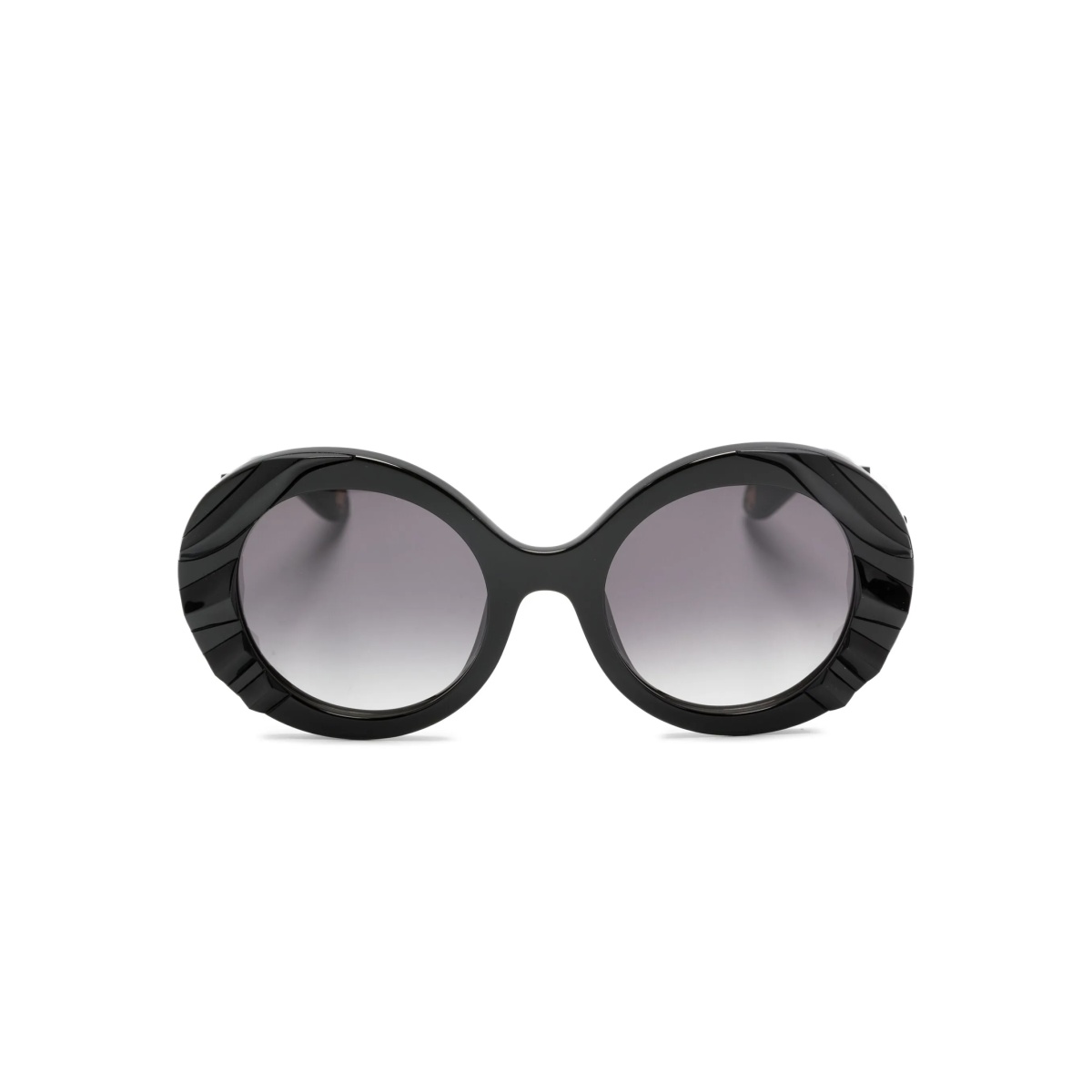 logo-print round-frame sunglasses