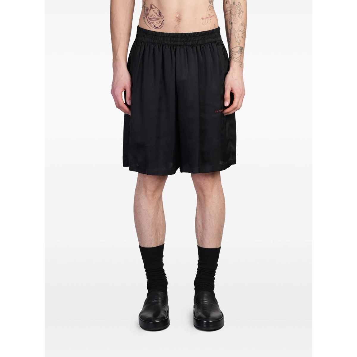 logo-print shorts