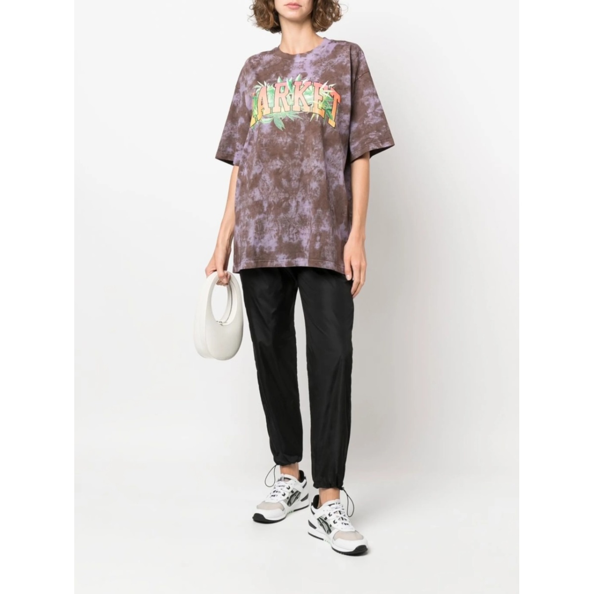 logo-print tie-dye T-shirt - Img 3