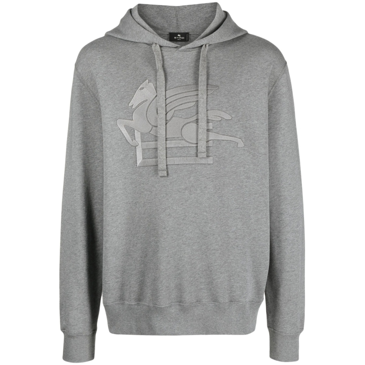 logo-stamp cotton hoodie