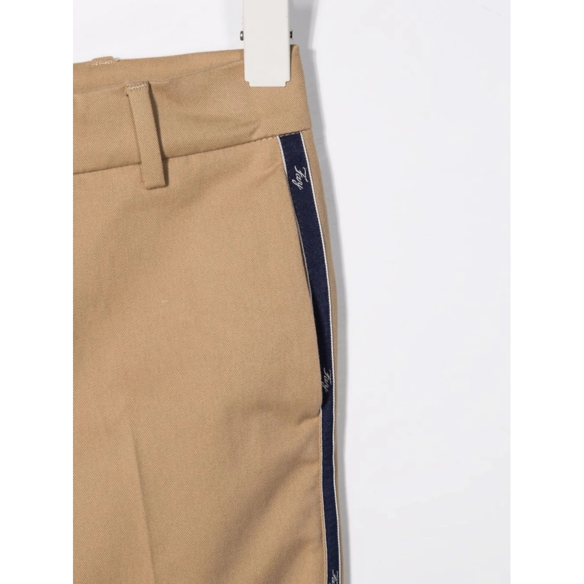 logo-tape stretch-cotton trousers - Img 3