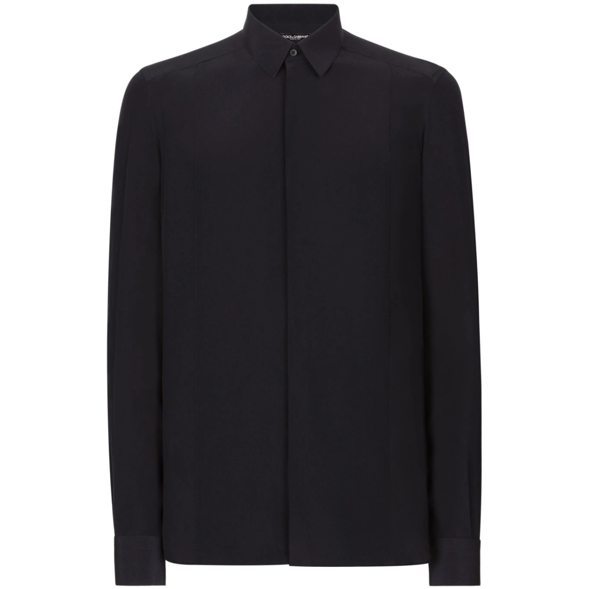 long-sleeve silk shirt