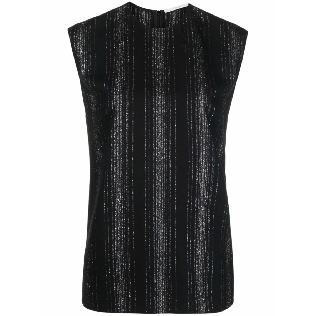 lurex striped sleeveless blouse