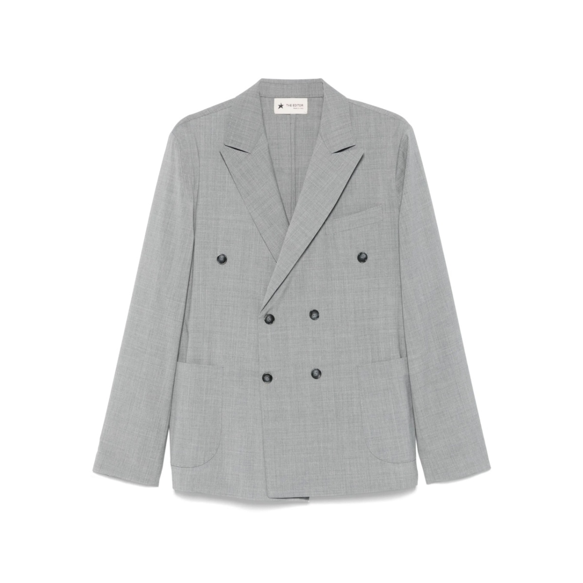 mélange-effect blazer
