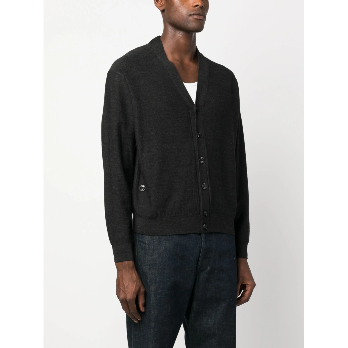 mélange-effect wool blend cardigan - Img 4